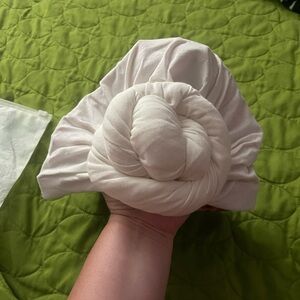 Elegant white TShirt head wraps